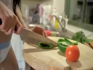 Unreal Cucumber In Her Tight Cunt