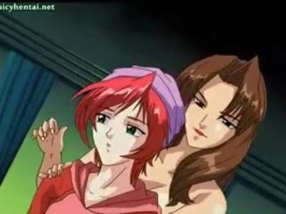 Uzbudinātas anime lesbietes aptaustīšana un toying