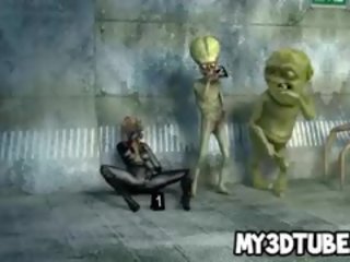 Magnificent 3D Cartoon Blonde seductress Gets Fucked By An Alien