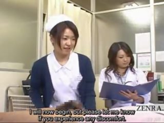Subtitruota cfnm japoniškas milf medico ir seselė smaukymas